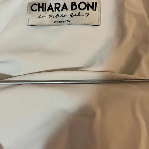 Chiara Boni Cream Maxi Dress with Statement Bow